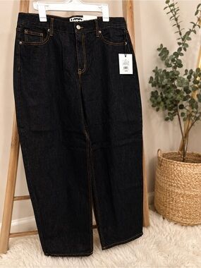 KBB by KAHLANA Women's Mid-Rise Wide Leg 'The Kahlana Jean' - Dark Indigo 12